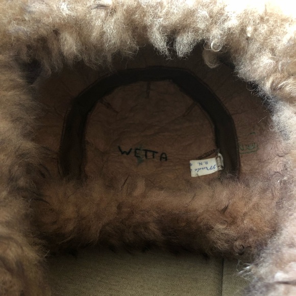 1960’s Vintage Italian Genuine Shearling Sheepskin Hat w/Tie Scarf and Pom Poms main image 12
